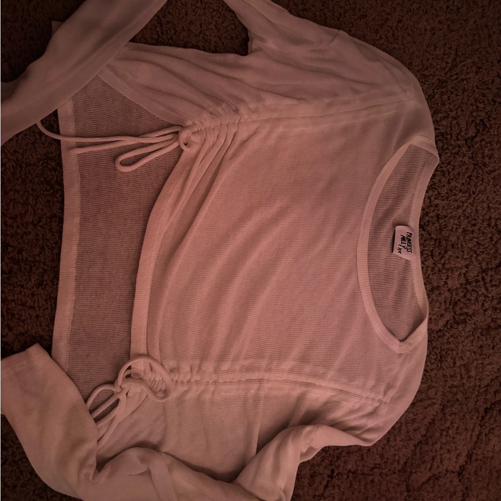 Princess Polly White Long Sleeve Top